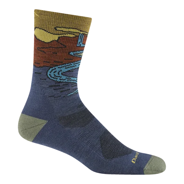 Men’s Chasing Waterfalls Micro Crew Lightweight Hiking Socks