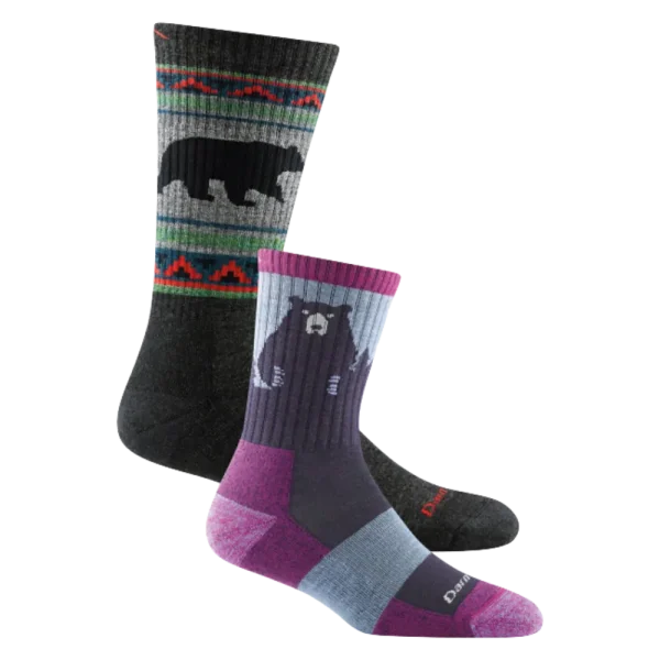 Men’s and Women’s Bear 2-Pack Hiking Socks